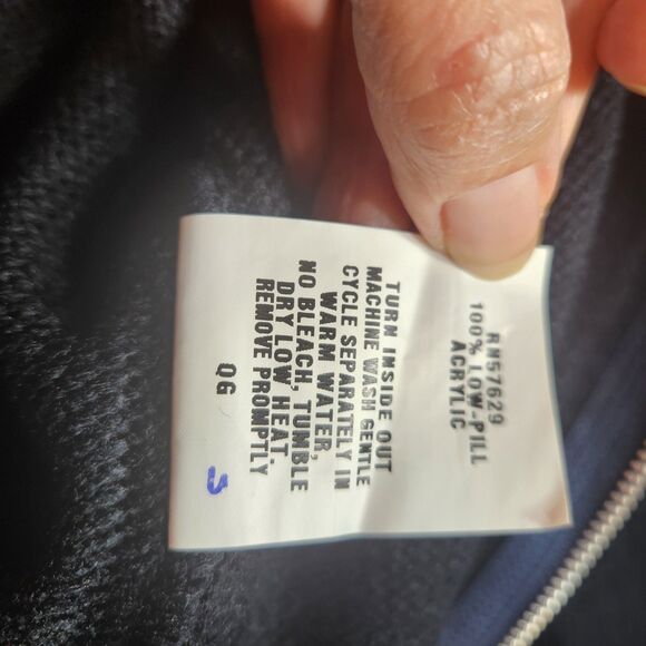 SAI Sweater Mens Sz Large Dk Navy Knit Full Zip Cardigan Grandpa Core A+ School - Picture 16 of 16